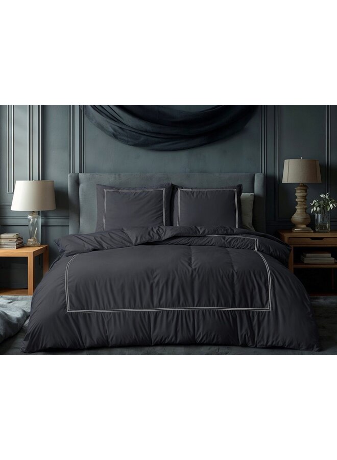 Sleeptime Dekbedovertrek Brata Zwart/Grijs - Microvezel