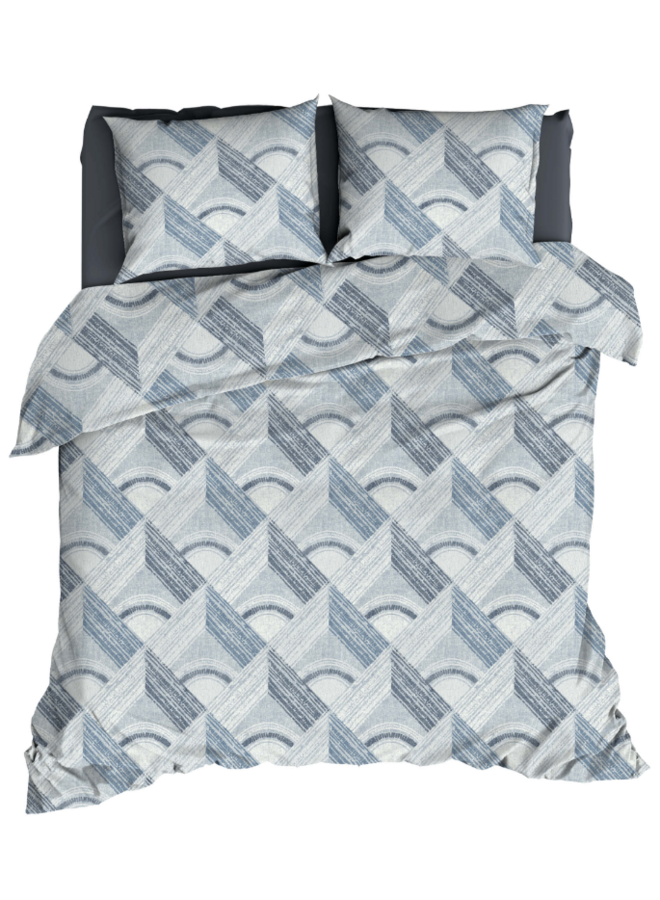 Dekbedovertrek Pantheon Blauw/Grijs - Katoen PL1