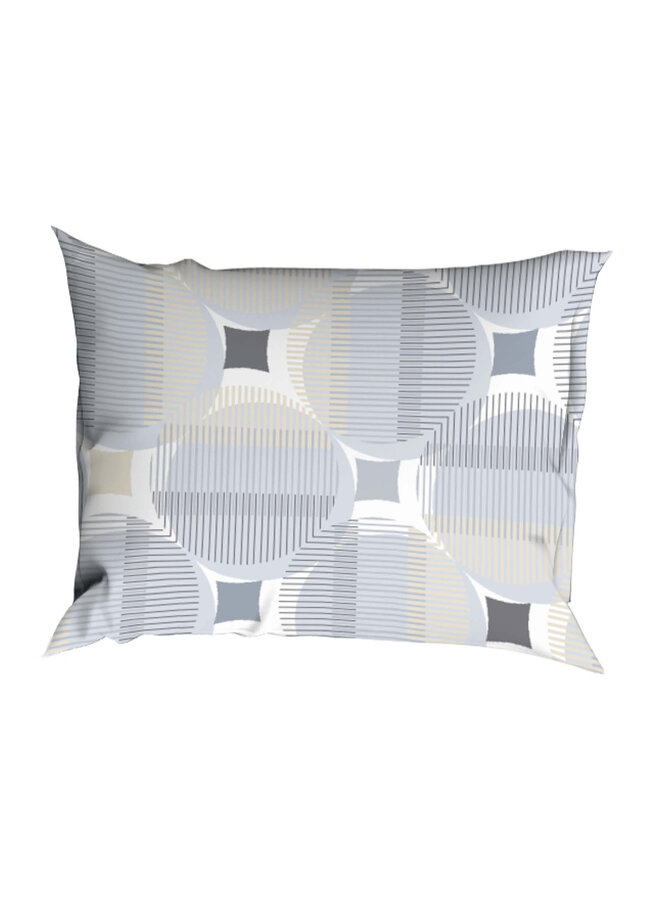 Romanette Dekbedovertrek Kwadro Zilver - Katoen