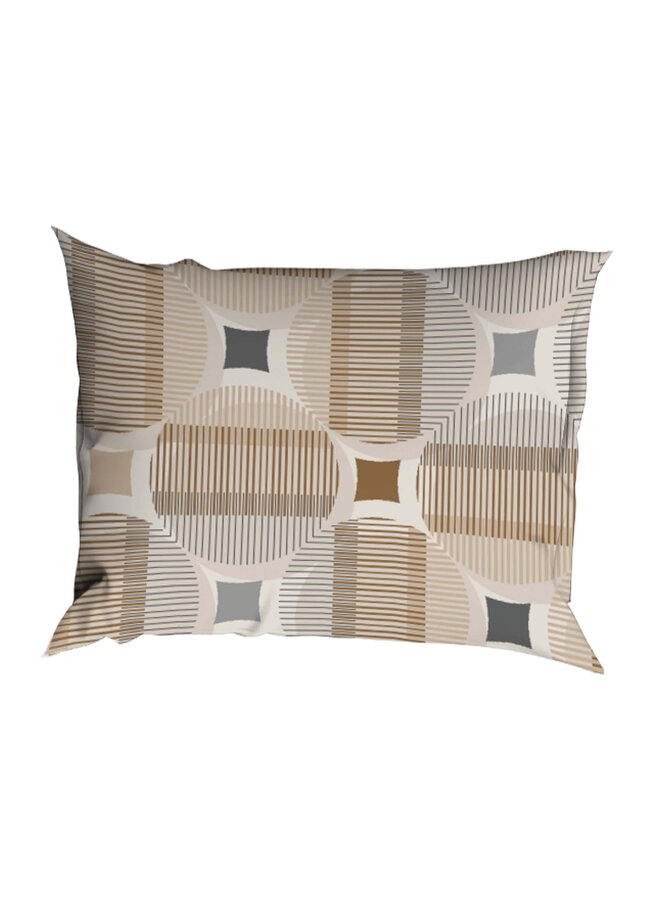 Romanette Dekbedovertrek Kwadro Beige - Katoen