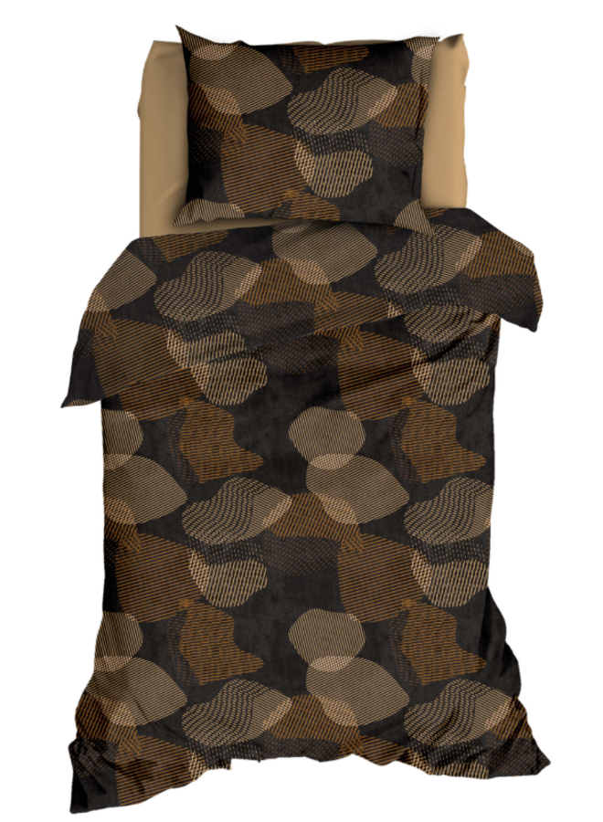Romanette Dekbedovertrek Bionic Antra/Brons - Katoensatijn