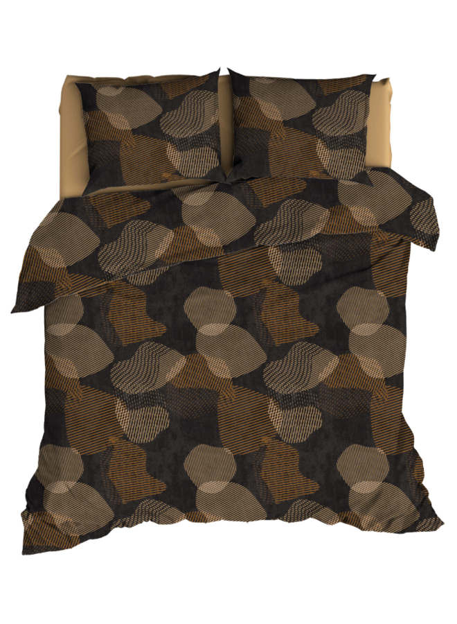 Dekbedovertrek Bionic Antra/Brons - Katoensatijn