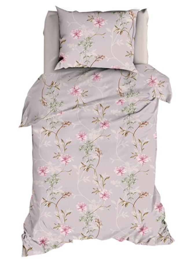 Romanette Dekbedovertrek Raisa Roze - Katoensatijn