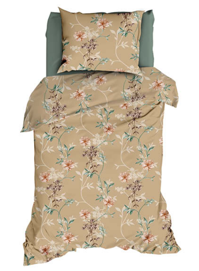 Romanette Dekbedovertrek Raisa Camel - Katoensatijn