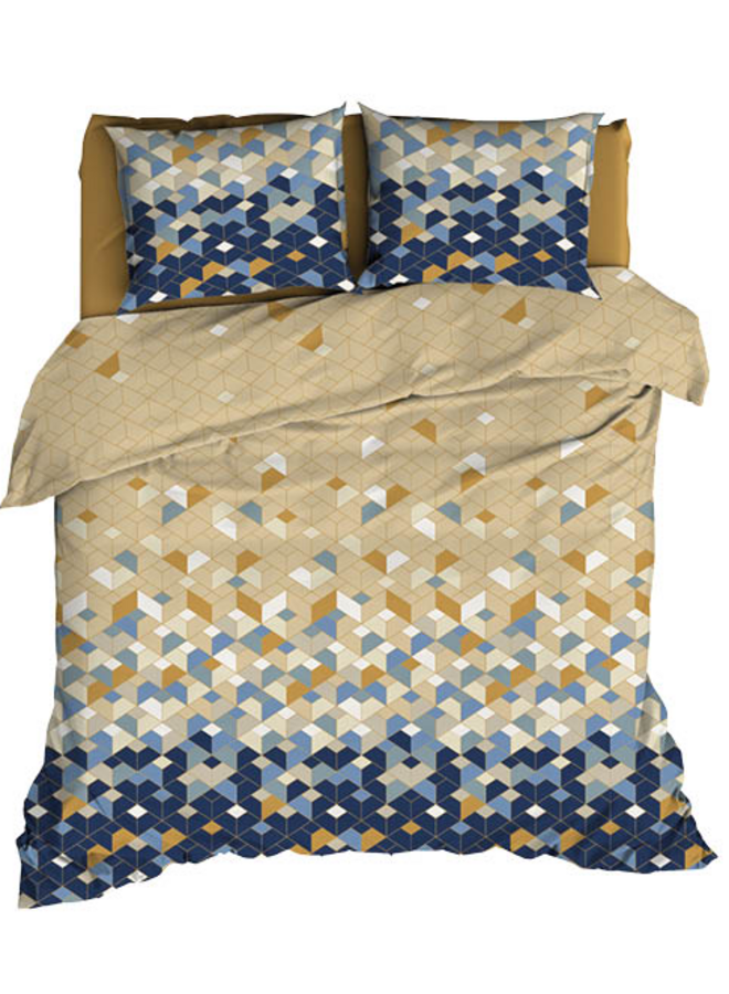 Satin d'Or Dekbedovertrek Scoop Blauw - Katoensatijn