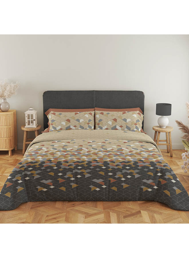 Romanette Dekbedovertrek Scoop Bruin - Katoensatijn