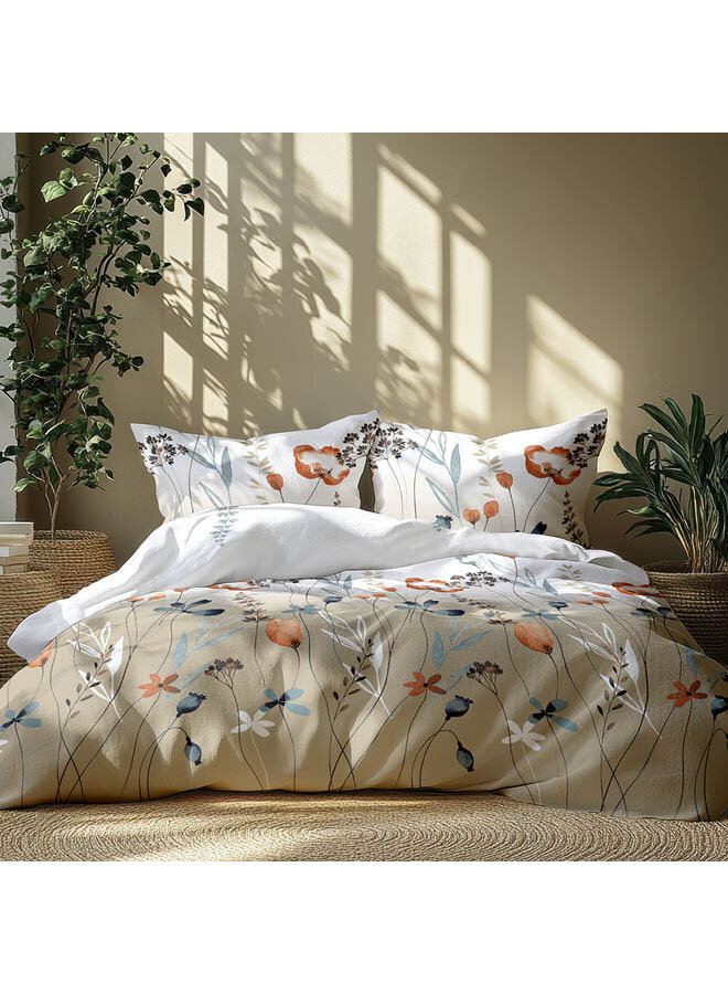 Romanette Dekbedovertrek Zizi Beige - Katoensatijn