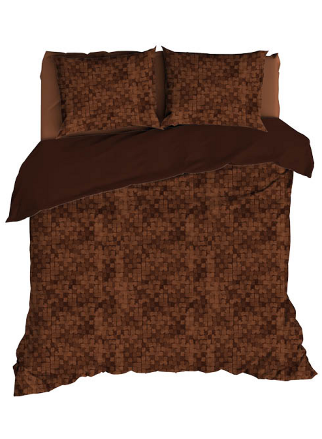 Romanette Dekbedovertrek Bizassa Mokka - Katoensatijn