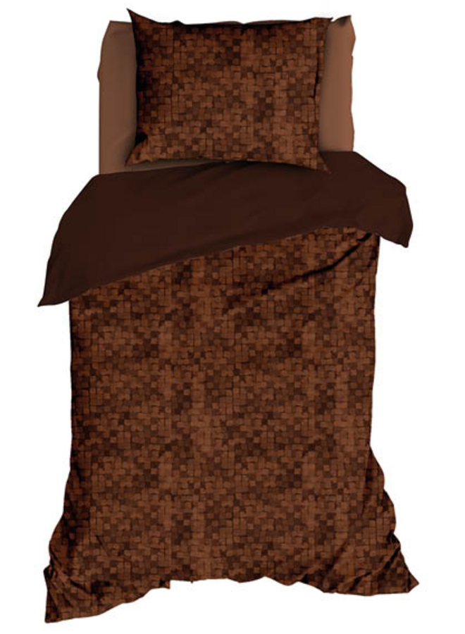 Romanette Dekbedovertrek Bizassa Mokka - Katoensatijn