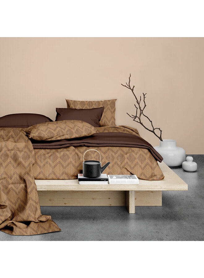 Romanette Dekbedovertrek Mazzini Camel - Katoen