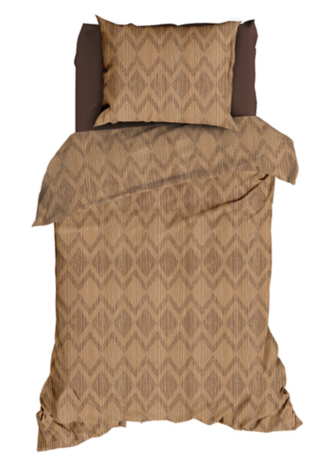 Romanette Dekbedovertrek Mazzini Camel - Katoen