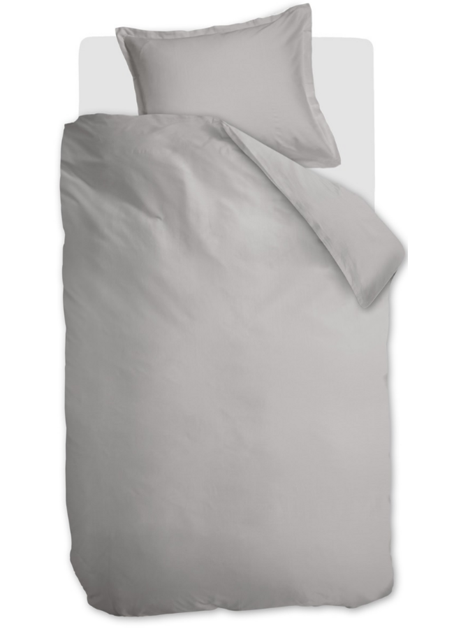 Ambiante Dekbedovertrek Satin Uni Grijs - Katoensatijn