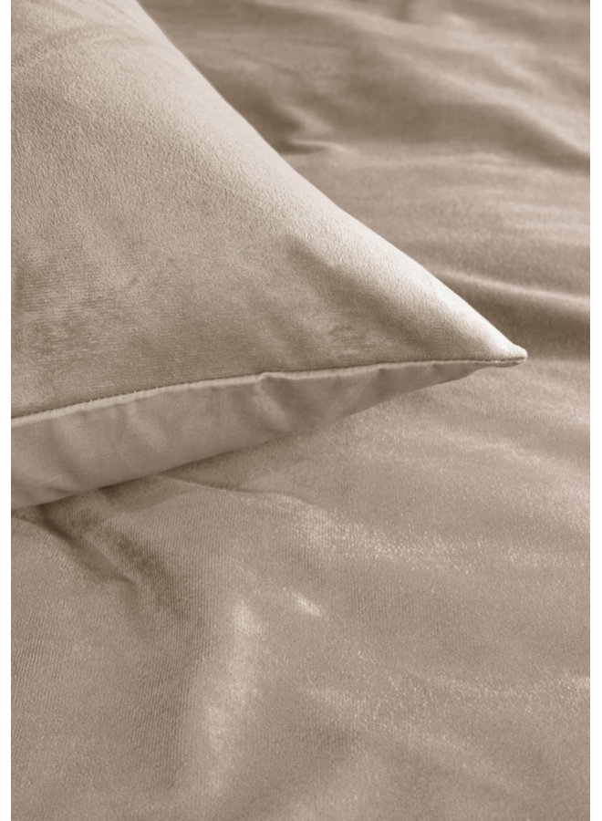 Ambiante Dekbedovertrek Uni Zand - Velvet