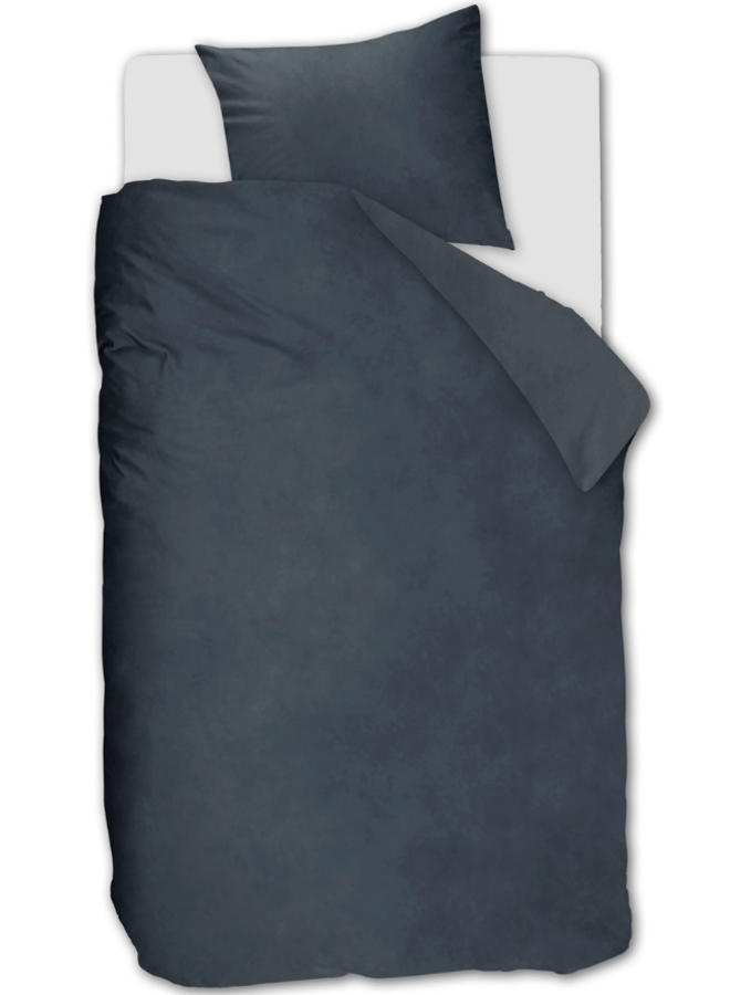 Ambiante Dekbedovertrek Uni Blauw - Velvet