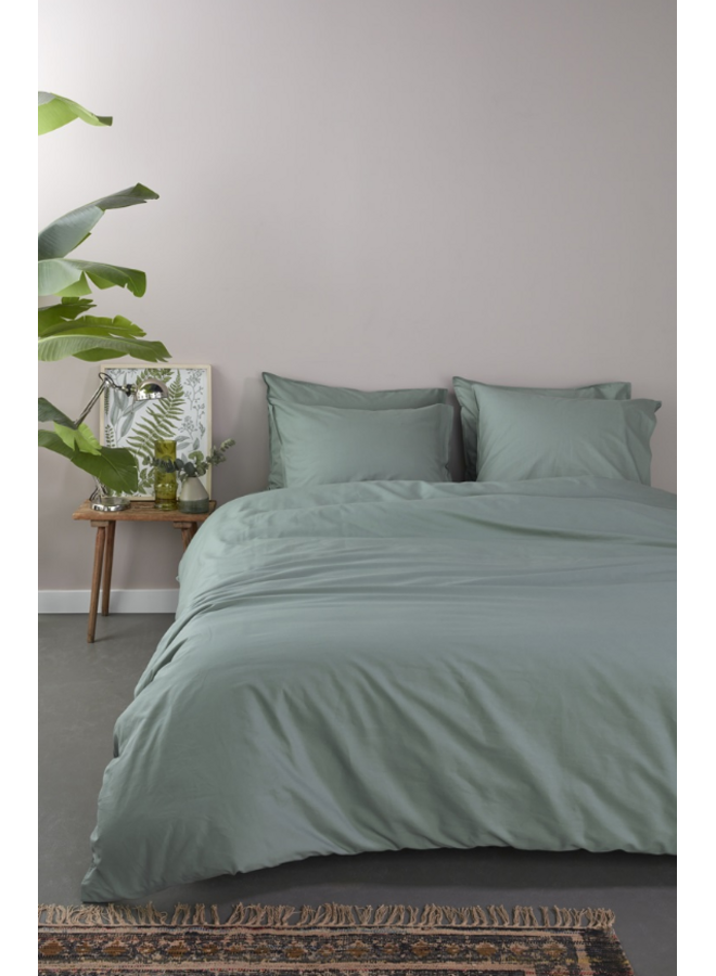 Ambiante Dekbedovertrek Uni Groen - Bamboe