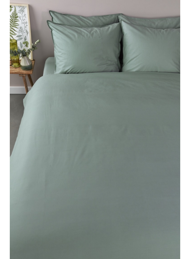 Ambiante Dekbedovertrek Uni Groen - Bamboe
