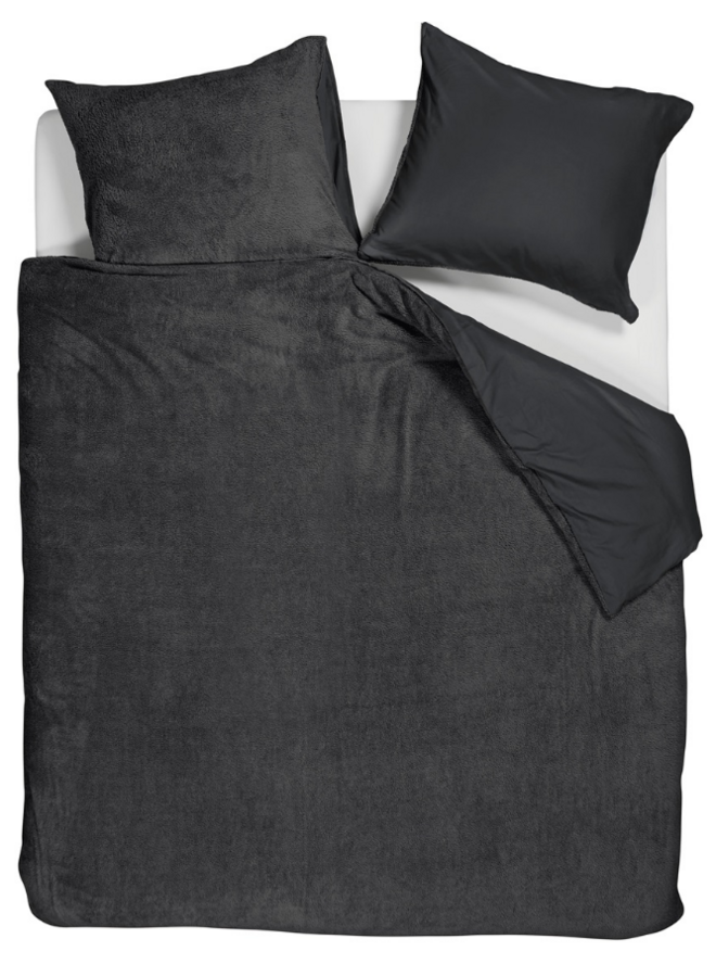 Dekbedovertrek Plush Antraciet - Teddy PL1