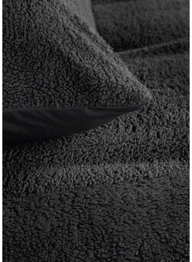 Ambiante Dekbedovertrek Plush Antraciet - Teddy