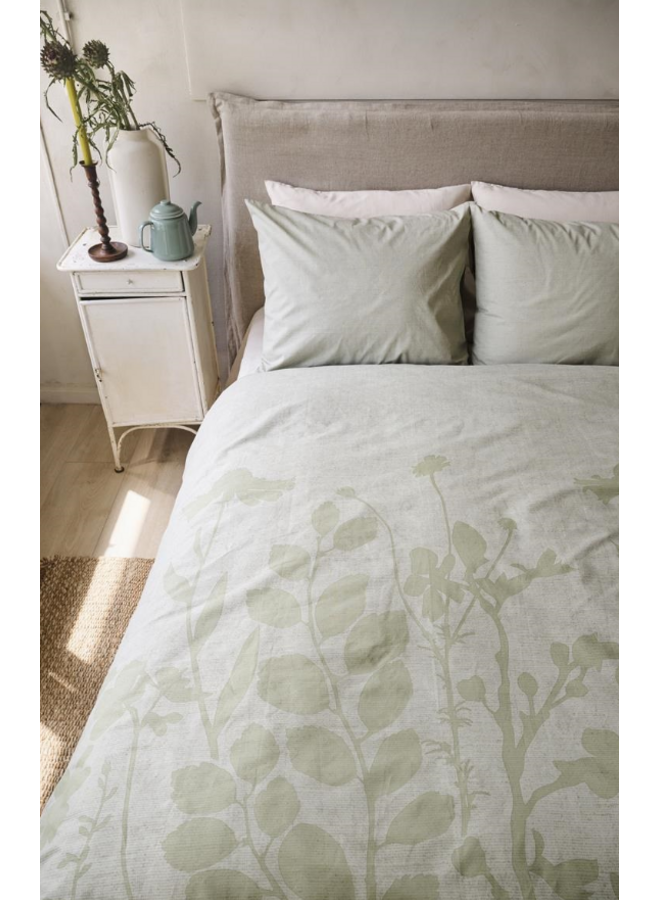 Ariadne At Home Dekbedovertrek Plant Groen - Katoen
