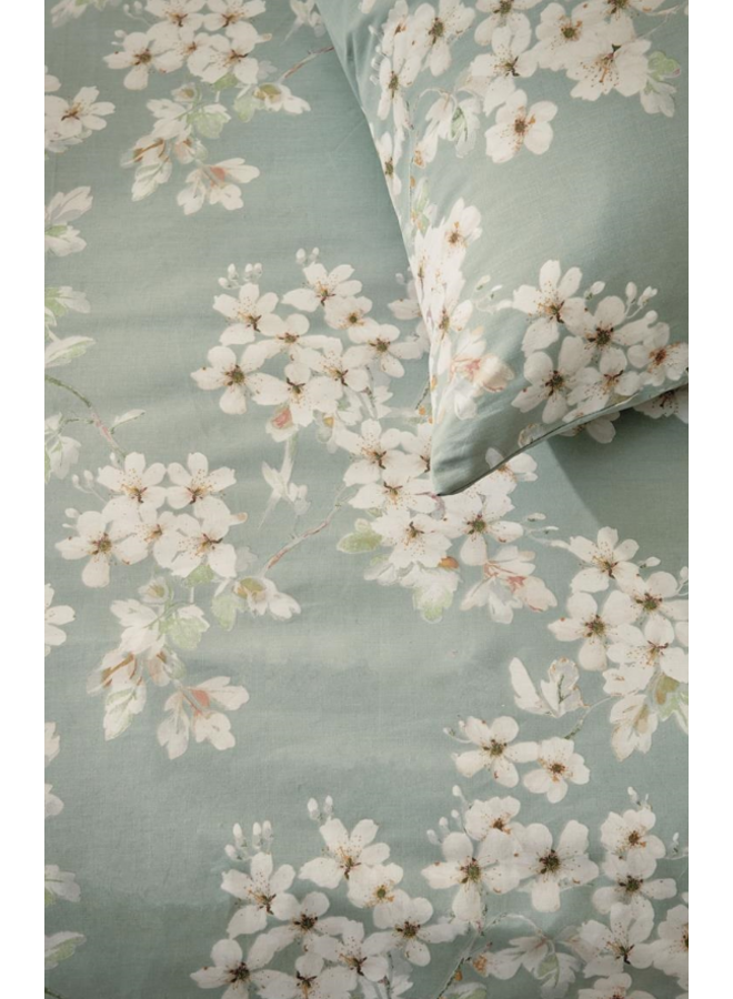 Ariadne At Home Dekbedovertrek Blooming Flowers Groen - Katoen