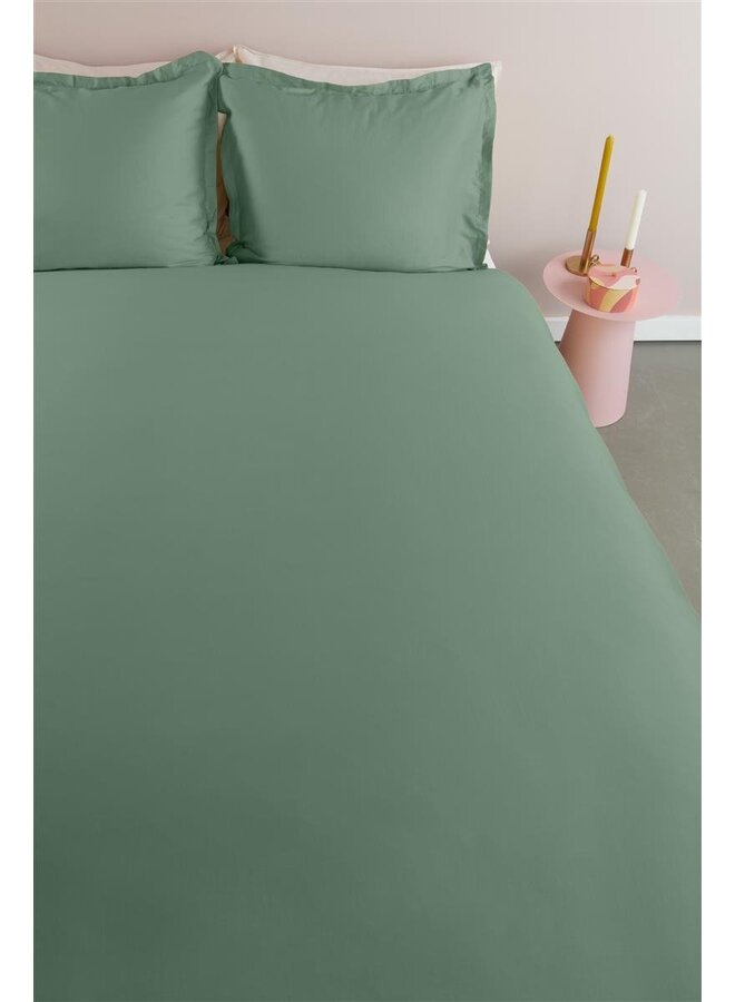 Ambiante Dekbedovertrek Satin Uni Groen - Katoensatijn