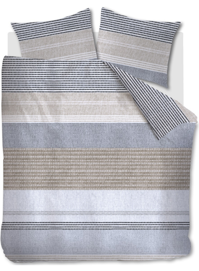 Dekbedovertrek Stitches Grijs - Flanel