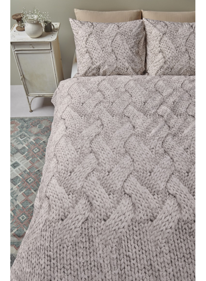 Ariadne At Home Dekbedovertrek Wool Creme - Katoen