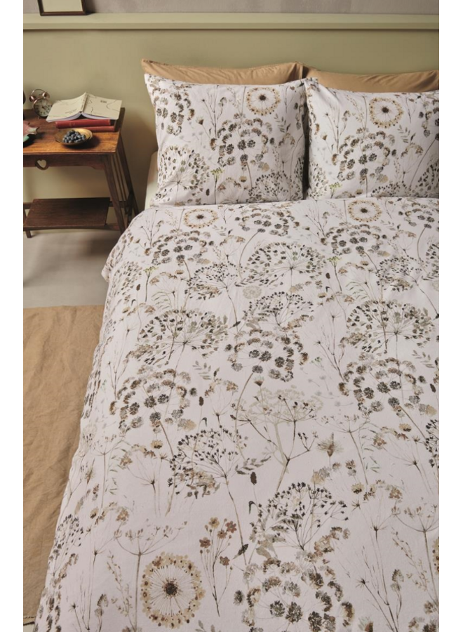 Ariadne At Home Dekbedovertrek Windy Creme - Flanel