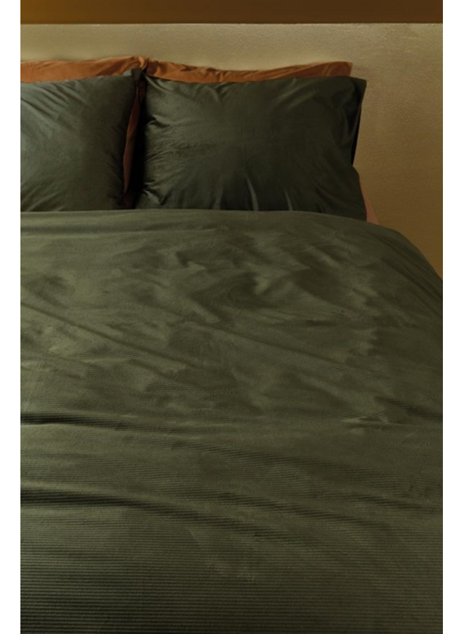 At Home Dekbedovertrek Cosy Corduroy Groen - Corduroy