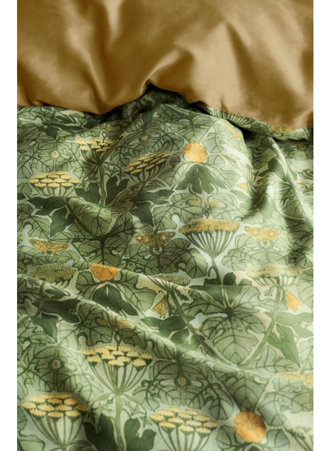 At Home Dekbedovertrek Ancient Groen - Katoensatijn