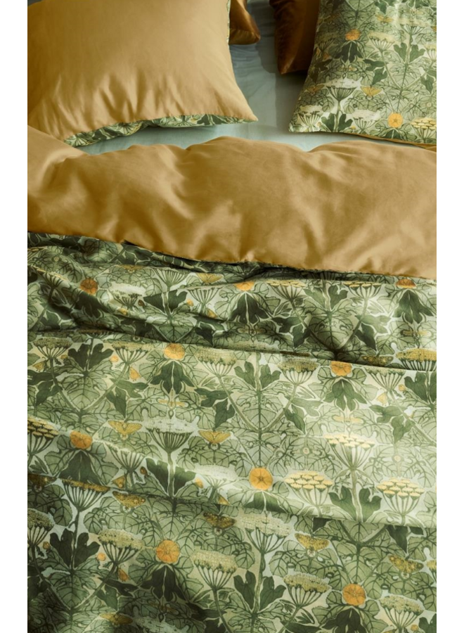 At Home Dekbedovertrek Ancient Groen - Katoensatijn