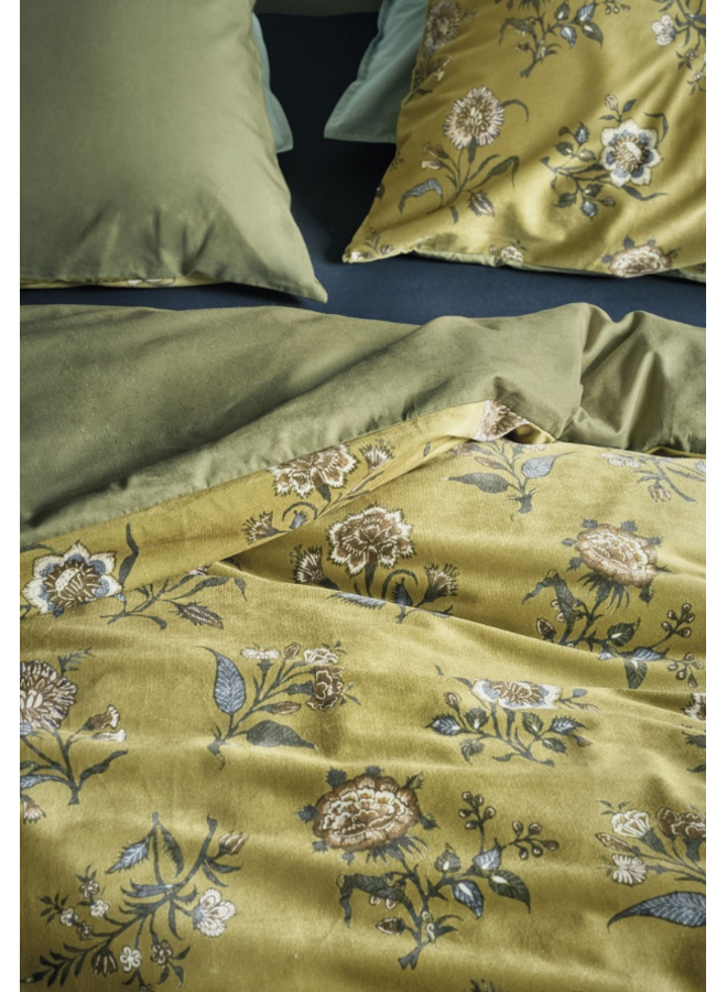 At Home Dekbedovertrek Bygone Groen - Velvet