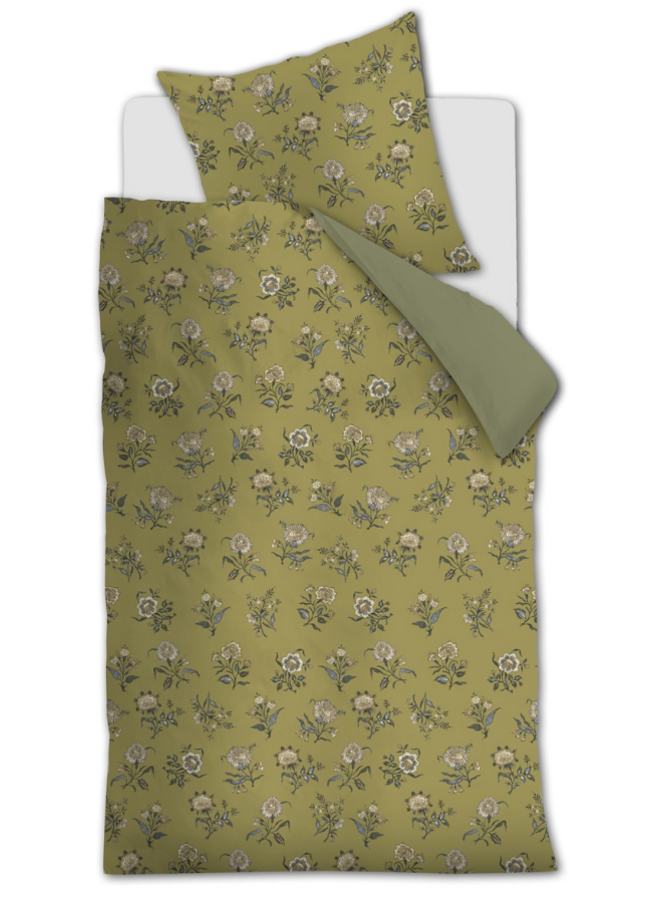 At Home Dekbedovertrek Bygone Groen - Velvet