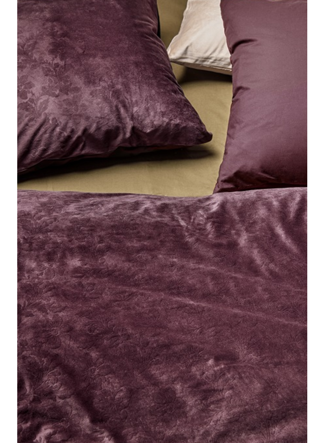 At Home Dekbedovertrek Forgotten Aubergine - Velvet