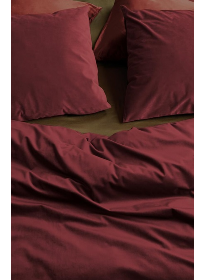 At Home Dekbedovertrek Tender Rood - Velvet