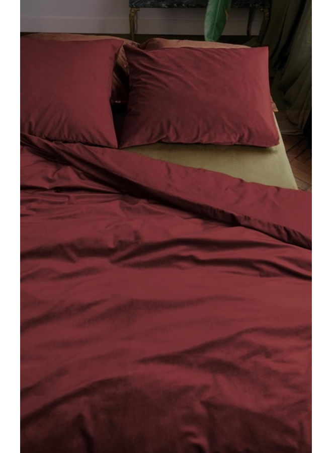 At Home Dekbedovertrek Tender Rood - Velvet