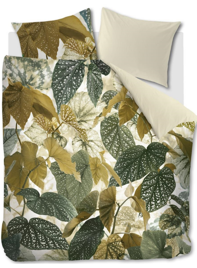 Beddinghouse Dekbedovertrek Begonia Olijfgroen - Katoen