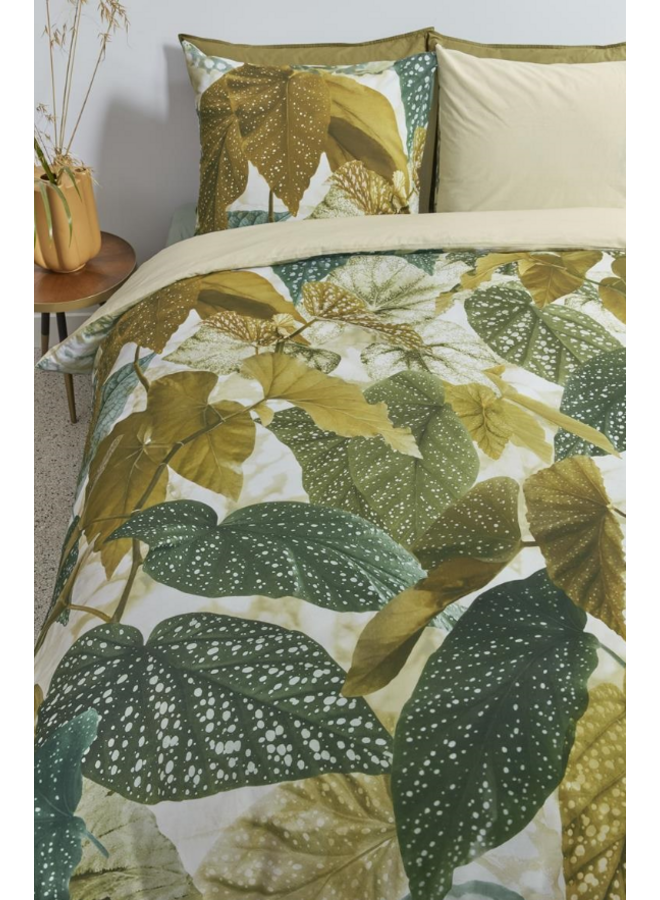 Beddinghouse Dekbedovertrek Begonia Olijfgroen - Katoen