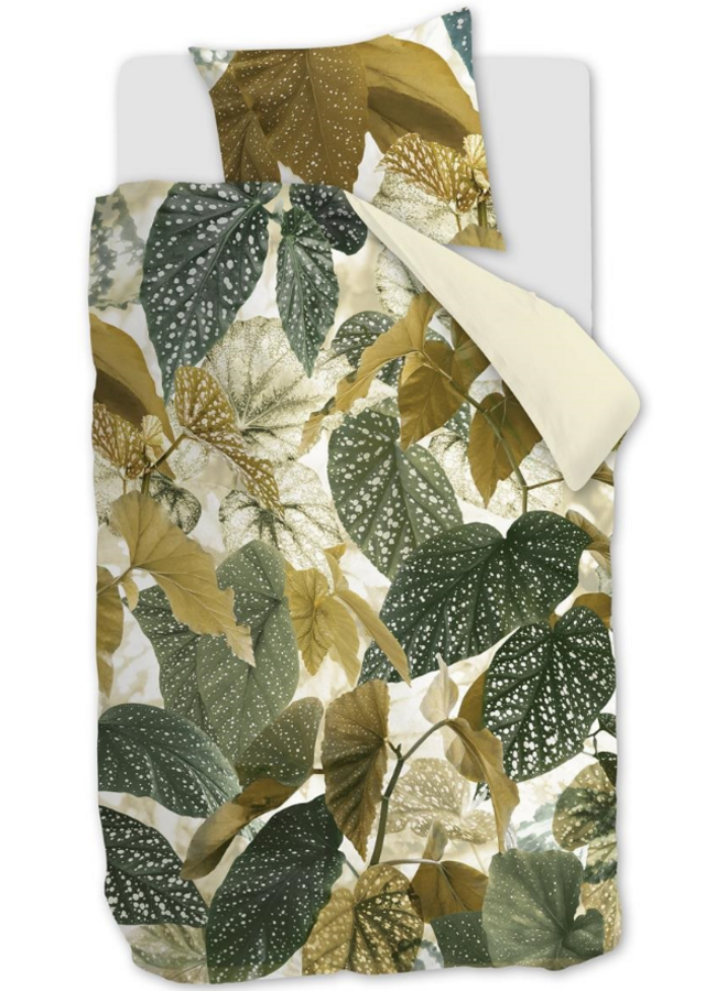 Beddinghouse Dekbedovertrek Begonia Olijfgroen - Katoen