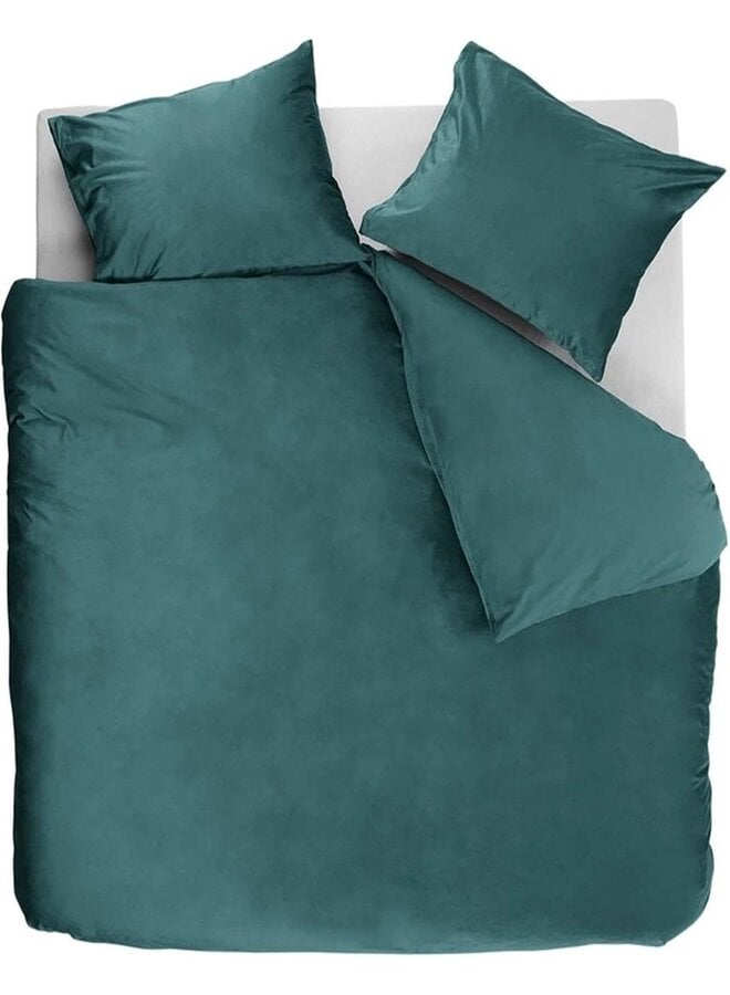 Dekbedovertrek Tender Blauwgroen - Velvet PL3