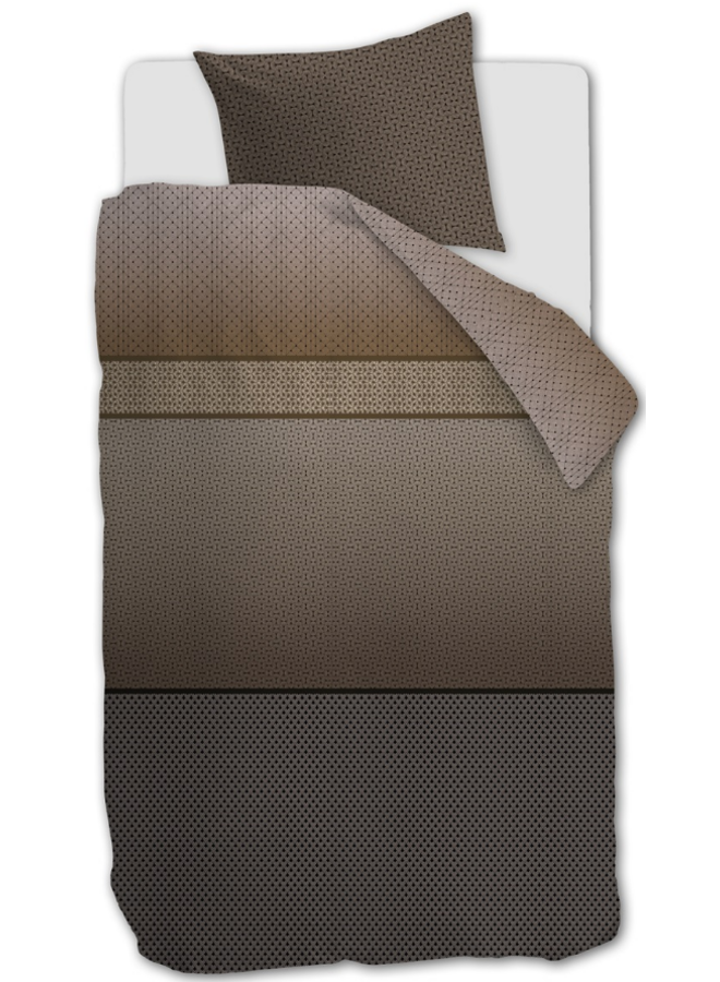 Beddinghouse Dekbedovertrek Carter Bruin - Lyocell/Katoen
