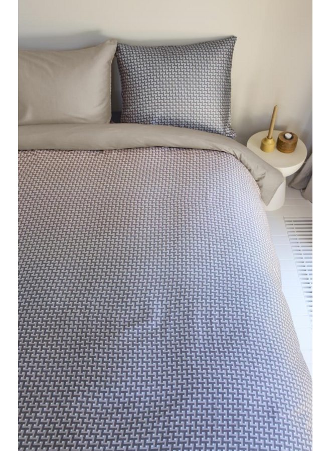 Beddinghouse Dekbedovertrek Alvaro Blauw - Lyocell/Katoensatijn