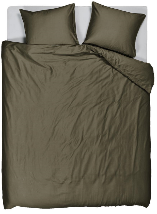 Dekbedovertrek Change Olijfgroen - Lyocell/Katoensatijn