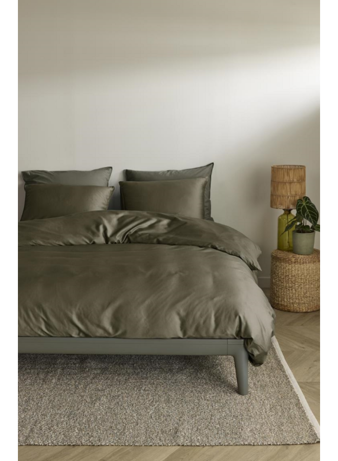 Beddinghouse Dekbedovertrek Change Olijfgroen - Lyocell/Katoensatijn