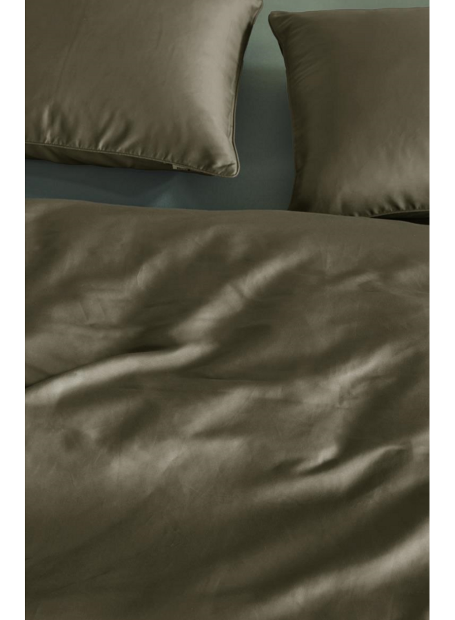 Beddinghouse Dekbedovertrek Change Olijfgroen - Lyocell/Katoensatijn