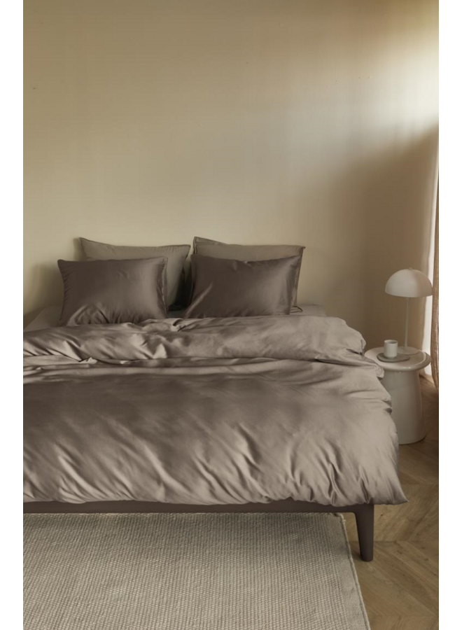 Beddinghouse Dekbedovertrek Change Taupe - Lyocell/Katoensatijn