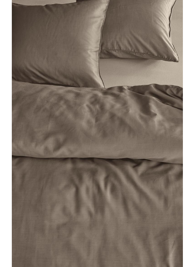 Beddinghouse Dekbedovertrek Change Taupe - Lyocell/Katoensatijn