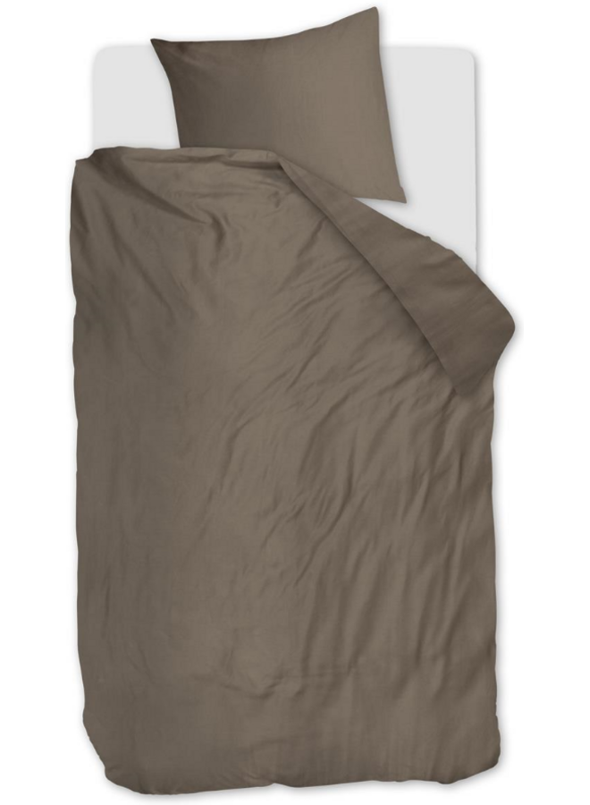 Beddinghouse Dekbedovertrek Change Taupe - Lyocell/Katoensatijn