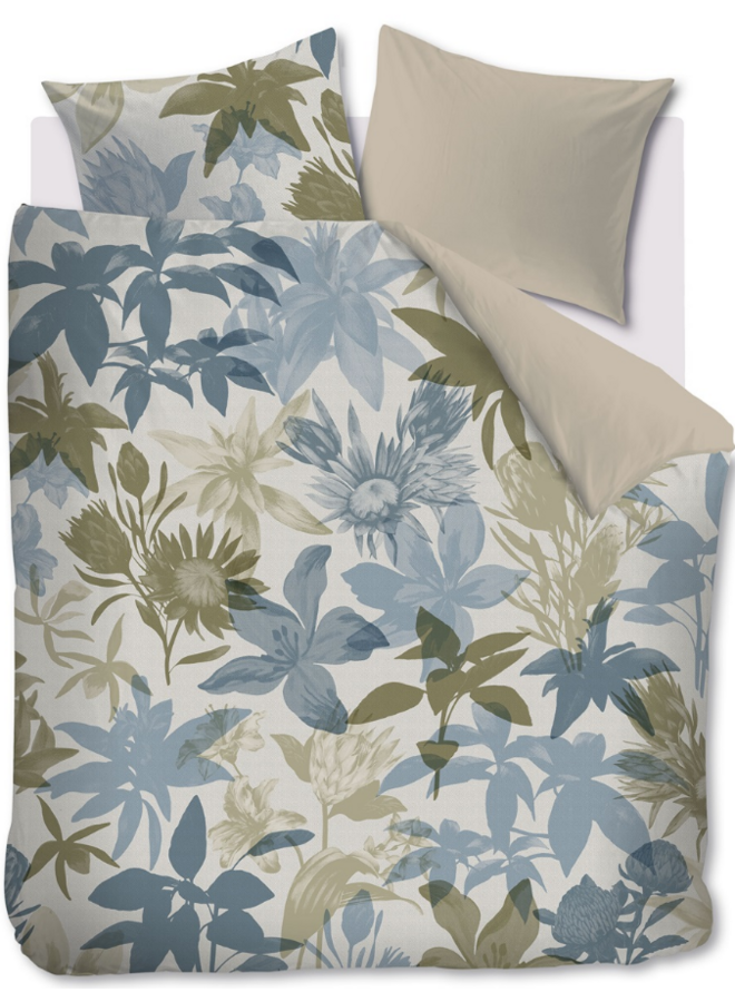 Dekbedovertrek Flori Blauw - Katoen