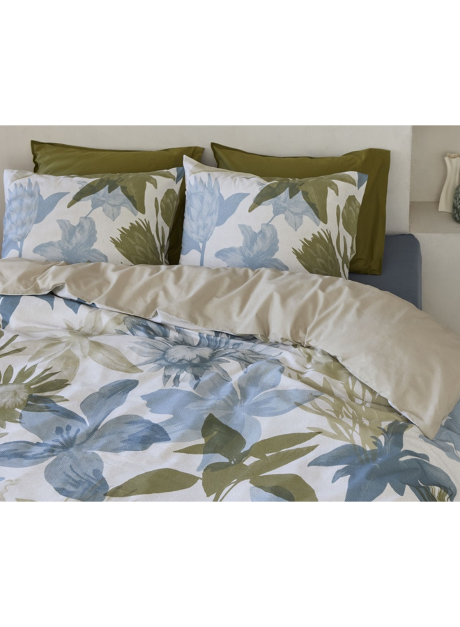 Beddinghouse Dekbedovertrek Flori Blauw - Katoen